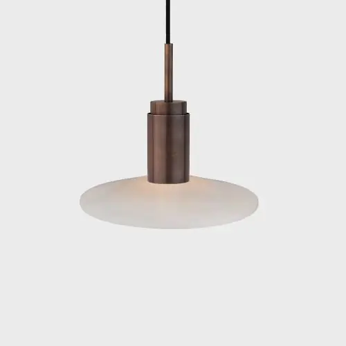 Dagaanbieding Anour Donya Onyx Solar Hanglamp - Witte kap - Gebruind messing