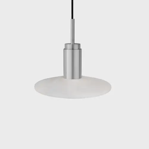 Hete Deal Anour Donya Onyx Solar Hanglamp - Witte kap - Geborsteld roestvrij staal