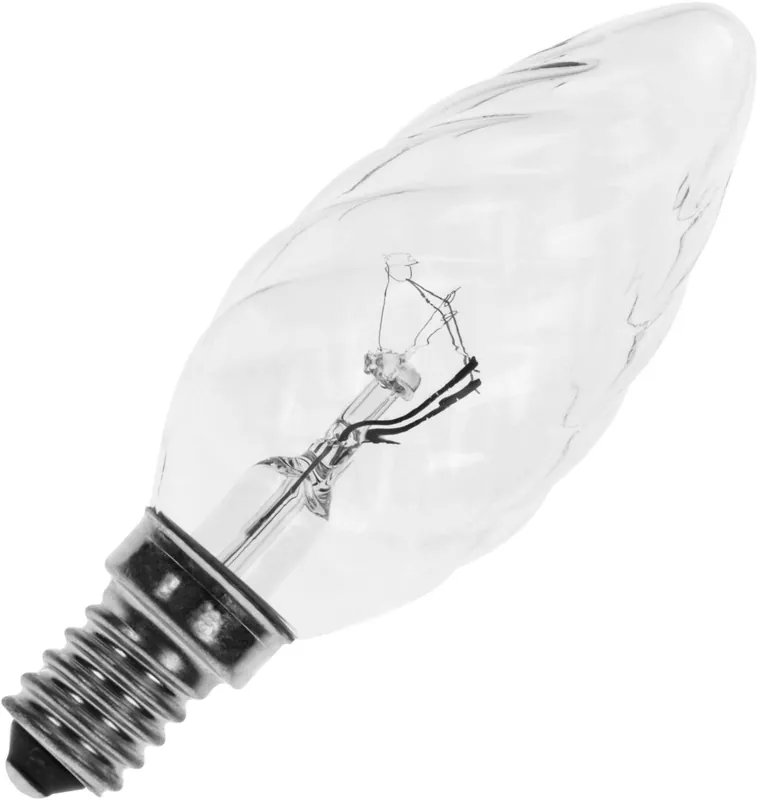 Hoge Kwaliteit Gloeilamp Kleine fitting E14 Kaarslamp gedraaid Helder 35mm 40W