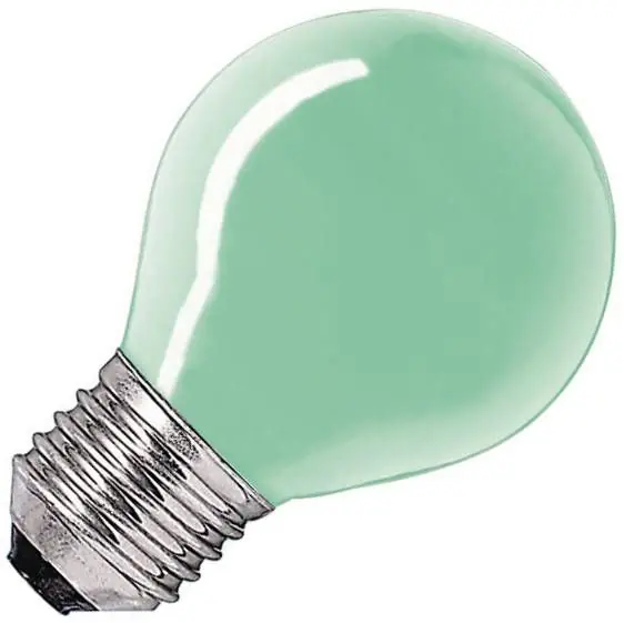 Gloeilamp Grote fitting E27 Kogellamp Groen 45mm 25W Finale Uitverkoop
