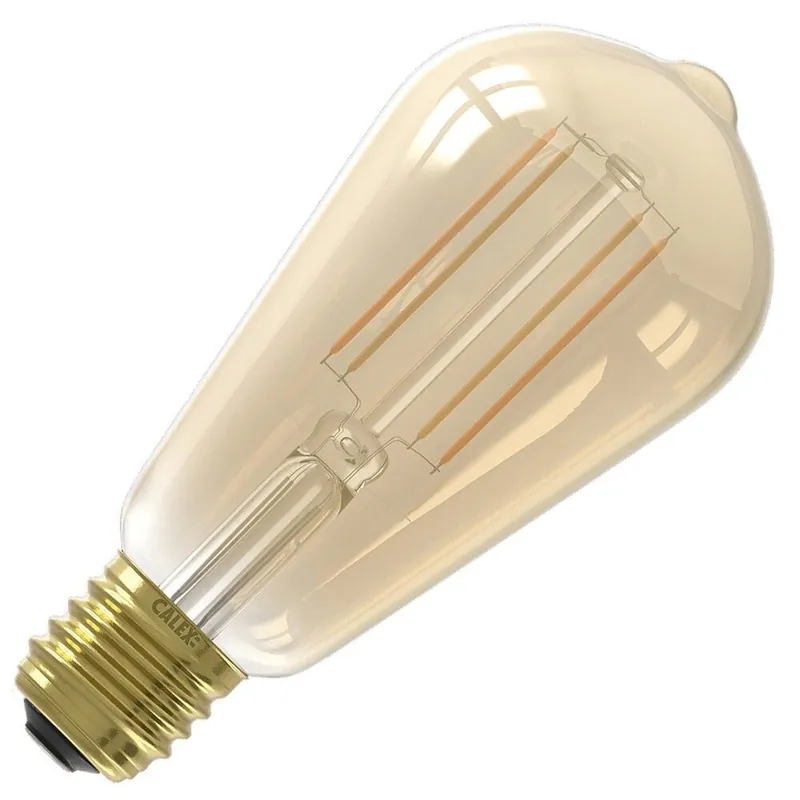 Veilige Betaling Calex Smart E27 fitting Rustiek ST64 Goud 7W Bediening app