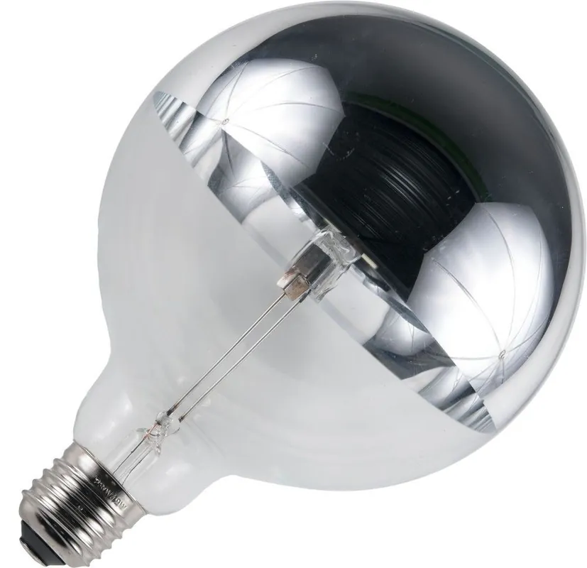 Weekendaanbieding SPL Halogeen kopspiegellamp Grote fitting E27 Ball Zilver 125mm 42W
