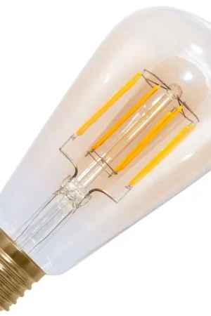 Gecertificeerd Segula LED Edison Lamp Grote fitting E27 Dimbaar 6W (vervangt 47W) Goud