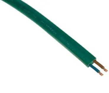 Prikkabel 2 x 1.5 mm neopreen groen per meter Direct Verzonden