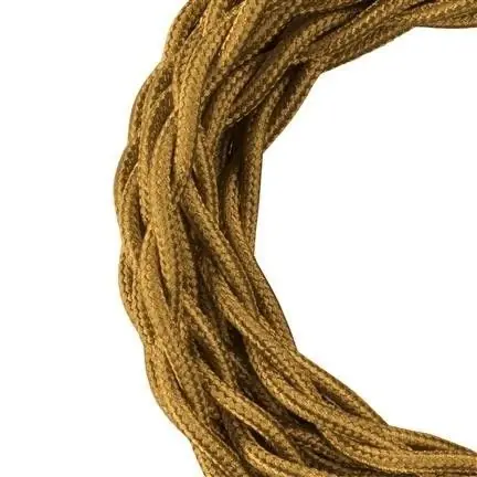Hete Deal Bailey stoffen kabel gedraaid 2-aderig metallic goud 3m