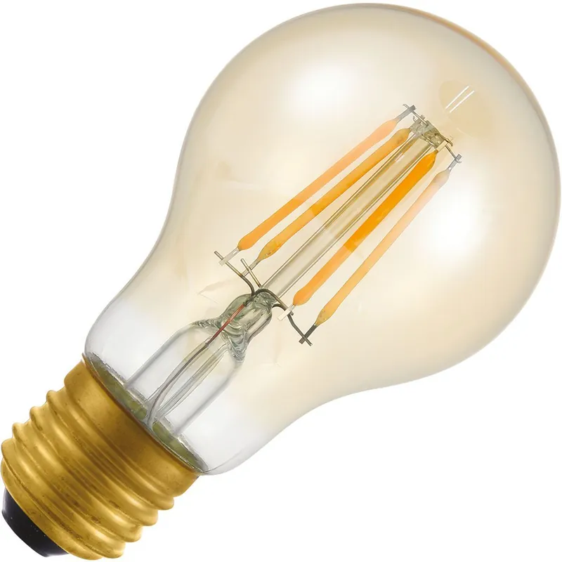 Lighto LED filament Grote fitting E27 Standaardlamp Goud 60mm 4W Express Levering