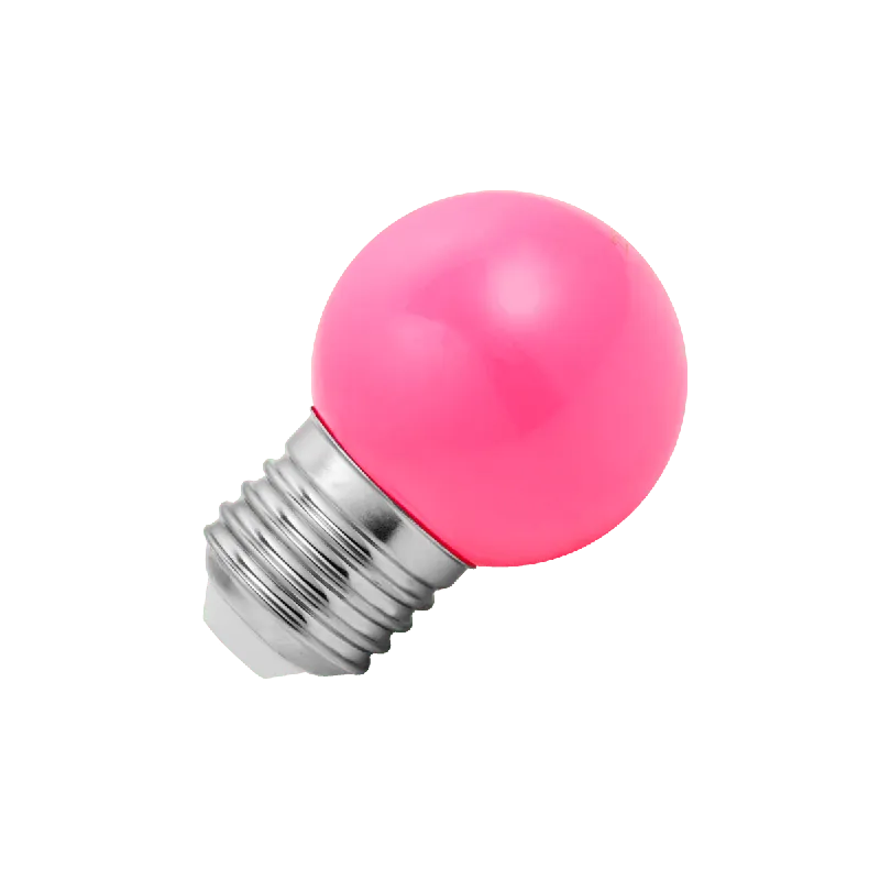 Lighto LED lamp Grote fitting E27 Kogellamp Roze 45mm 1W Goedkoop
