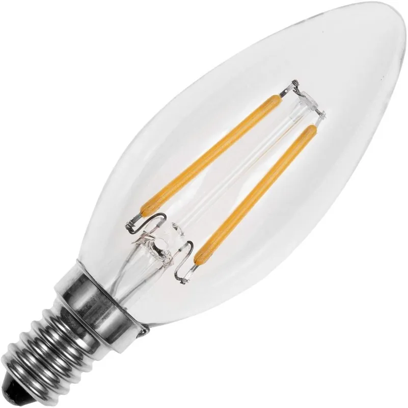 Koopje Lighto LED filament Kleine fitting E14 Kaarslamp Helder 35mm 2W