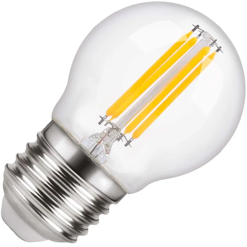 Lighto LED filament Grote fitting E27 Kogellamp Helder 45mm 5W Lage Prijs