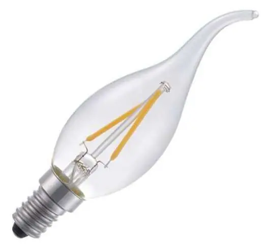 Populair SPL LED Kaarslamp met tip Kleine fitting E14 1.5W Dimbaar