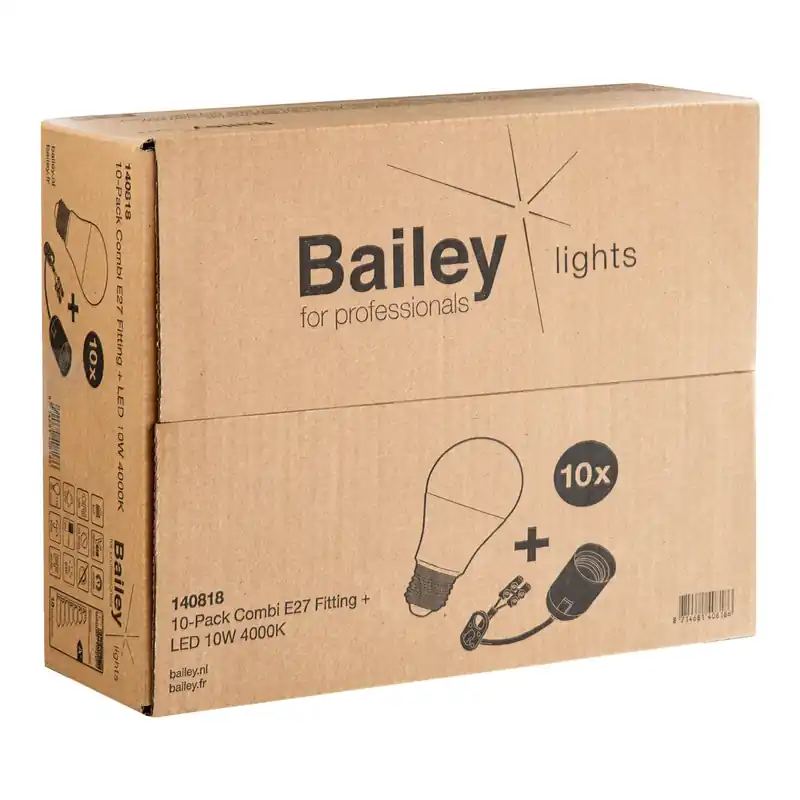 Beperkte Voorraad Bailey LED lamp Grote fitting E27 Standaardlamp 60mm 10W