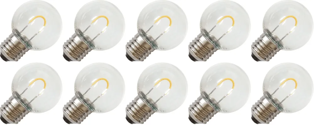 Weekendaanbieding Lighto LED lamp Grote fitting E27 Kogellamp Helder 45mm 1W 10 stuks