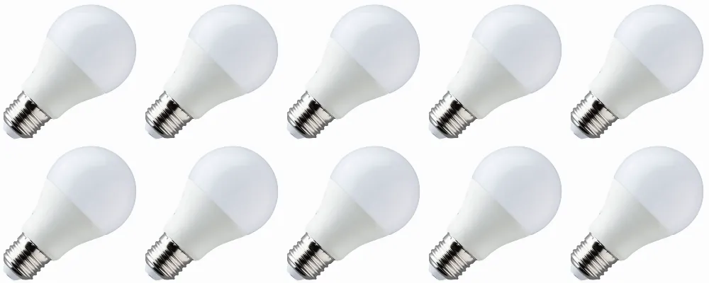 Lighto LED lamp Grote fitting E27 Standaardlamp Helder 60mm 12W 10 stuks Nieuw