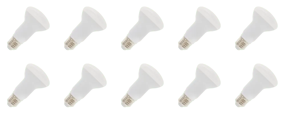 Flitsaanbieding Lighto LED lamp Grote fitting E27 Reflectorlamp Helder 63mm 8W 10 stuks