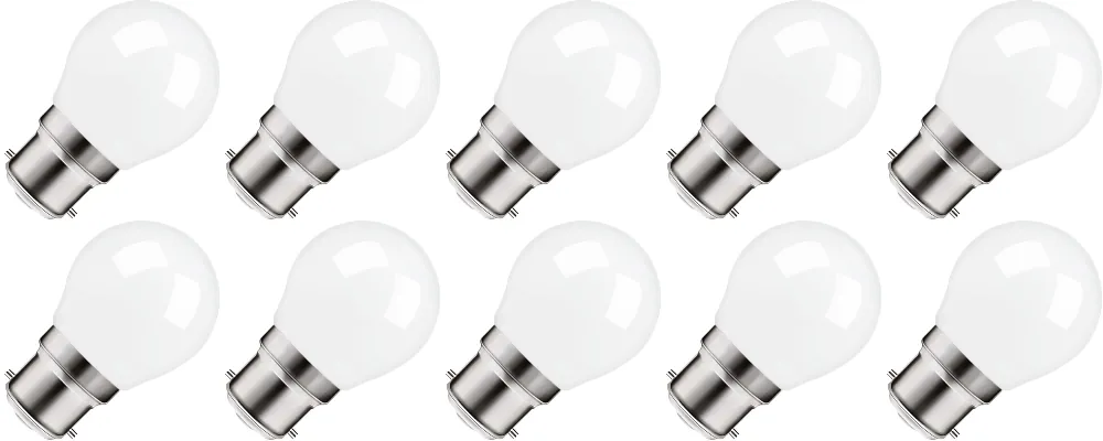 Goedkoop Lighto LED filament Bajonetfitting B22d Kogellamp Helder 45mm 5W 10 stuks