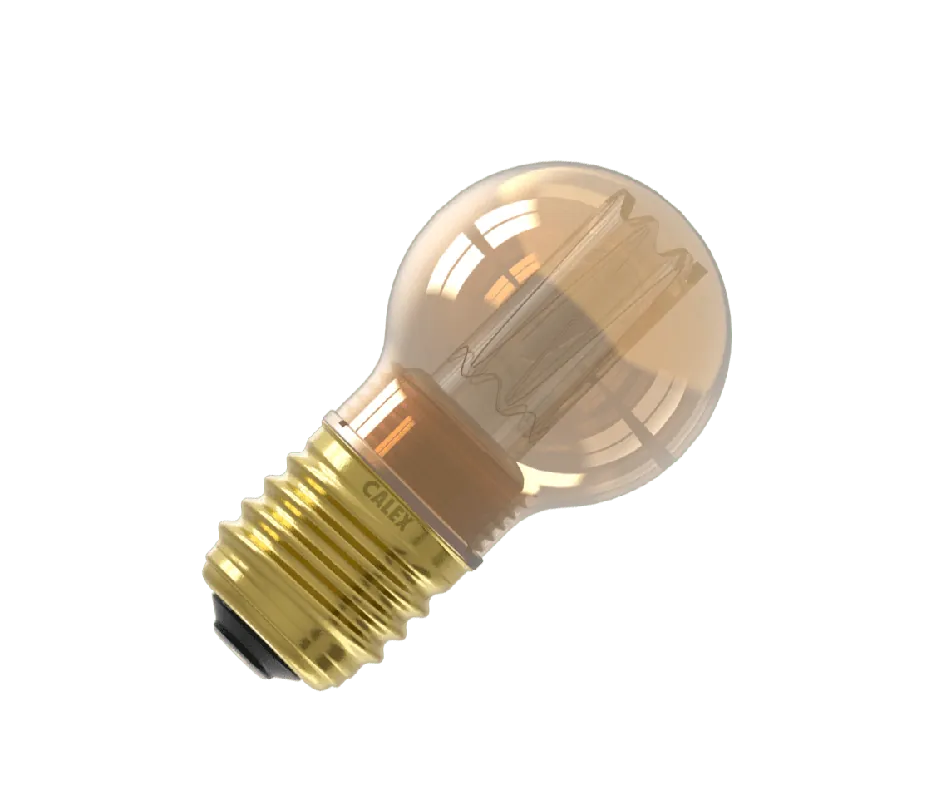Aanbieding Calex LED filament Grote fitting E27 P45 Goud 2.3W