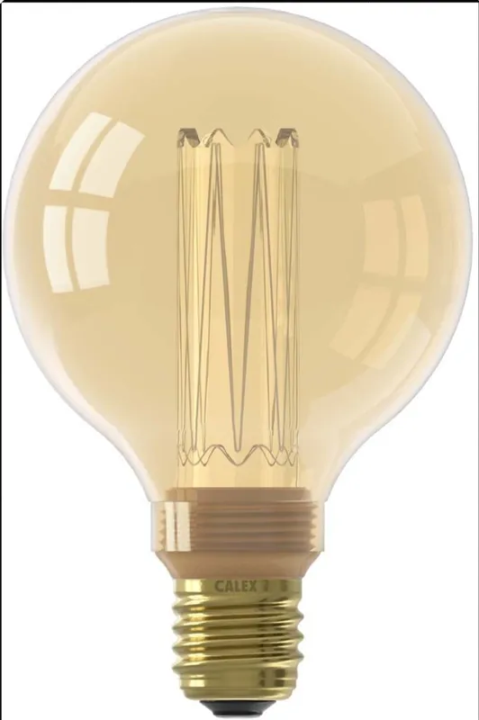 Koopje Calex LED filament Grote fitting E27 Globe G95 Goud 3.5W