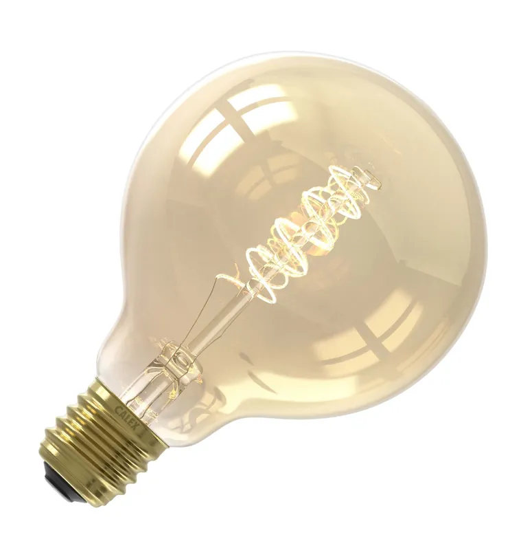 Calex LED filament Grote fitting E27 G95 Globe Goud 3.8W Rechtstreeks Van De Fabrikant
