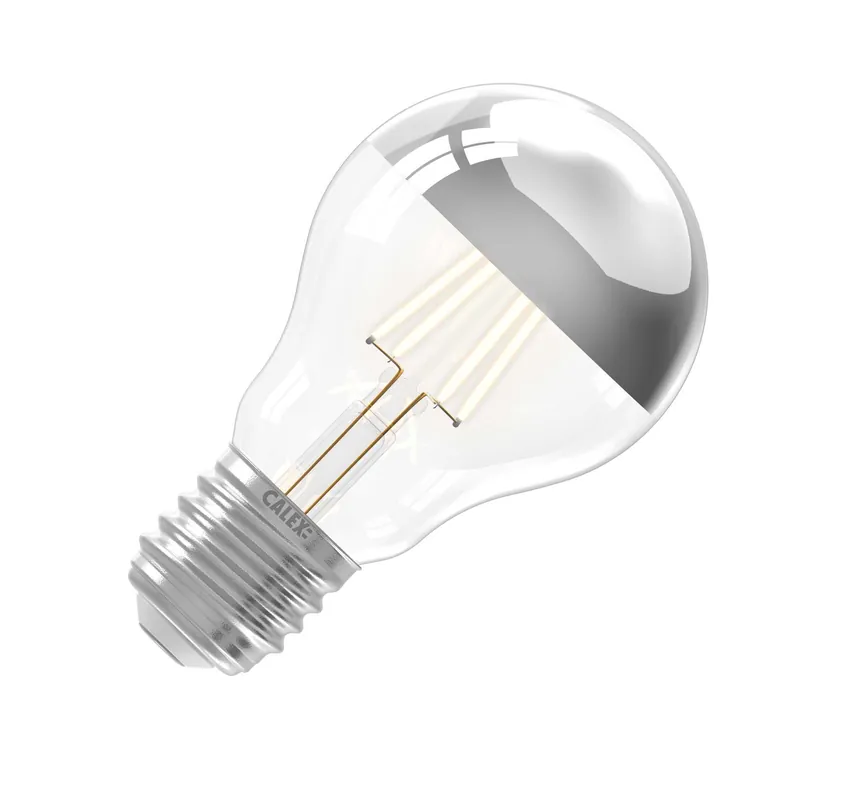 Calex LED filament Grote fitting E27 A60 Kopspiegel Chrome 4.5W Finale Uitverkoop