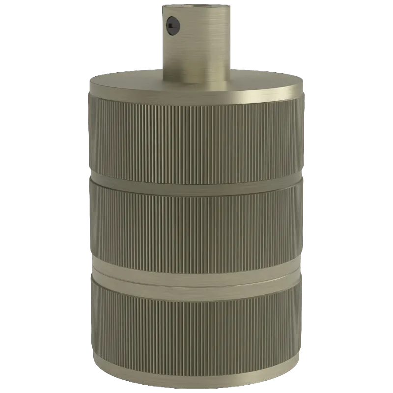 Beperkt Aanbod Calex Lamphouder E27 fitting Aluminium 3-rings model Mat Brons Ronde kabelklem 60W