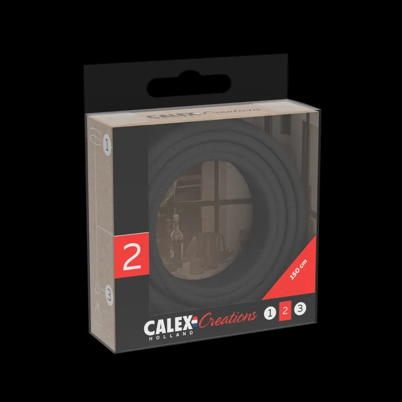 Lage Prijs Calex Textiel Omwikkelde Kabel 2x0,75mm² 1,5M Grijs 60W