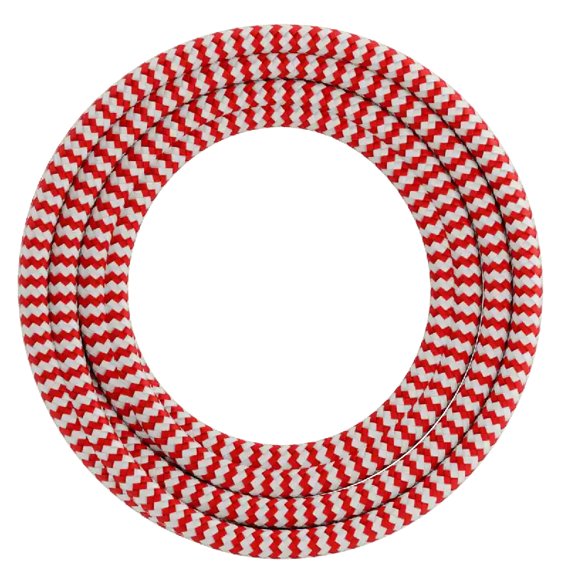 Calex Textiel omwikkelde kabel 2x0,75mm² 1,5M Rood/Wit 60W Premium