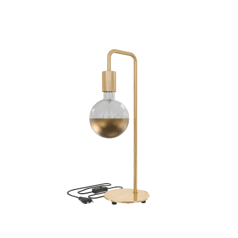 Beperkte Voorraad Calex U-Line Tafellamp Goud E27 fitting Met aan/uit schakelaar Max. 1x60W H53cm 150cm kabel