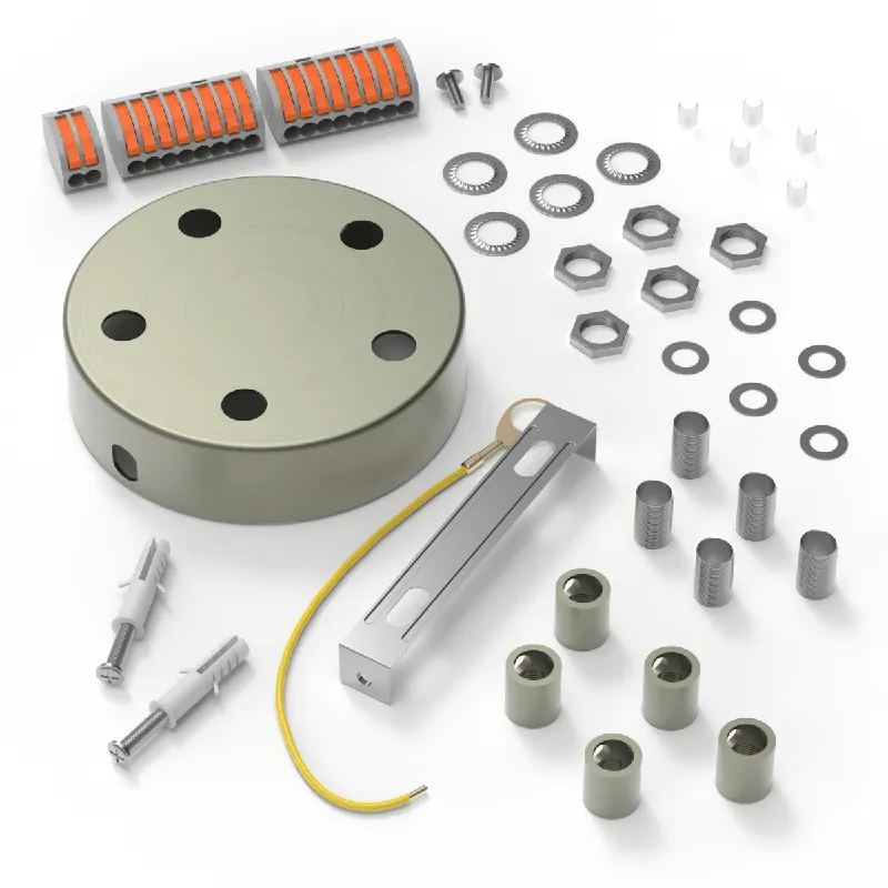 Premium Calex Metalen plafondplaat Ø100mm 5 gaten Mat Brons