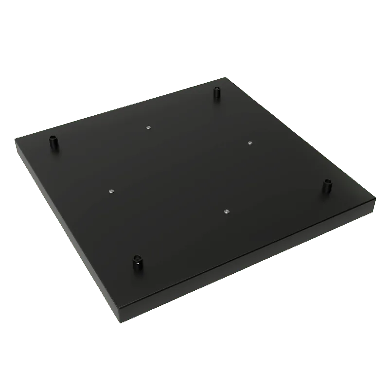 Uitverkoop Calex Metalen plafondplaat 40x40cm 4 gaten Mat Zwart