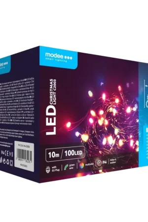 Merkproduct Modee Kerstverlichting LED lichtsnoer 10m 100 Lichtpunten met 8 Lichtstanden IP44 Meerkleurig