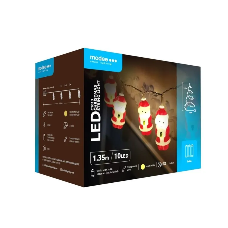 Modee Kerstverlichting LED lichtsnoer 1,35m 10 Lichtpunten IP20 Warm Wit Licht Koop Vandaag