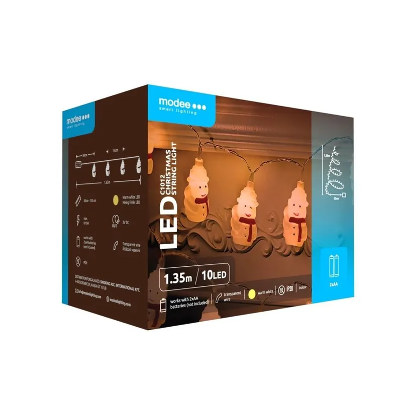 Modee Kerstverlichting LED lichtsnoer 10m 100 Lichtpunten IP20 Warm Wit Licht Veilige Betaling
