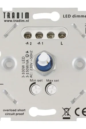 Populair Tradim muurdimmer IP 20 Zilver 3-150W