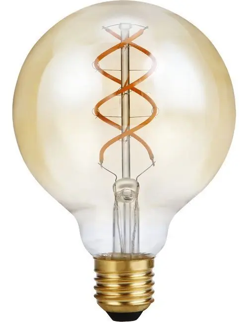 SPL LED filament lamp Grote fitting E27 Globelamp Goud 95mm 5W Hete Deal