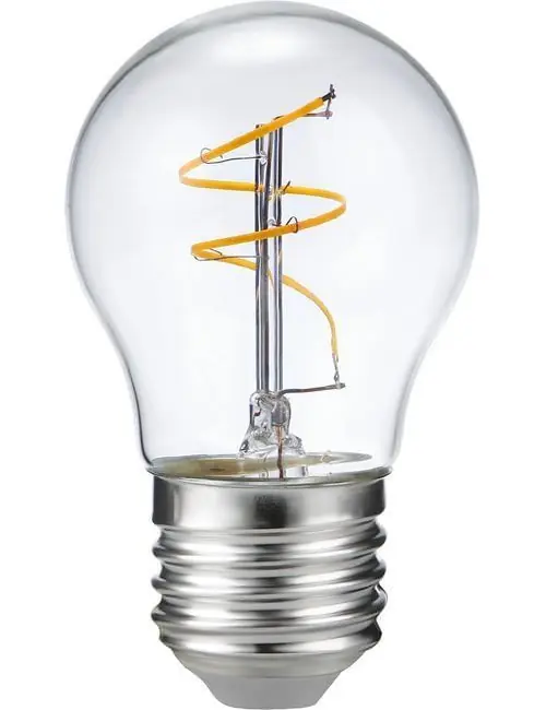 Express Levering SPL LED filament Grote fitting E27 Globelamp Kleurloos 45mm 3.2W