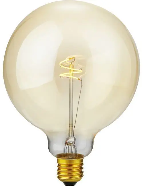 Lage Prijs SPL LED filament Grote fitting E27 Globelamp Goud 125mm 2.9W