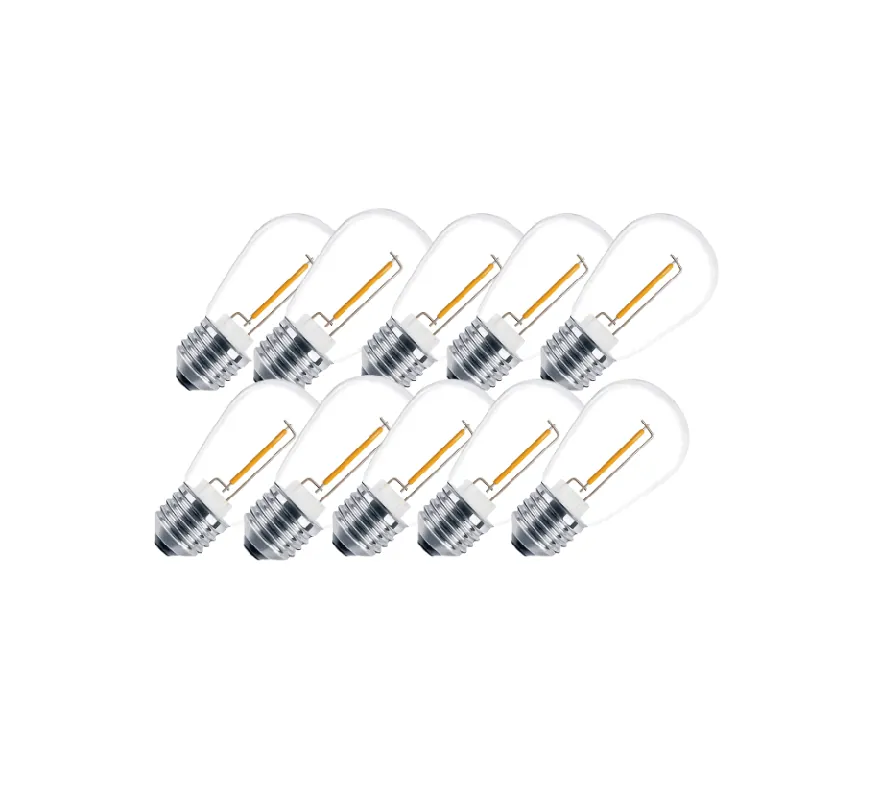 Lighto LED filament Grote fitting E27 Helder Kogellamp 45mm 1W Dimbaar 10-pack Geschikt voor prikkabel Koop Vandaag