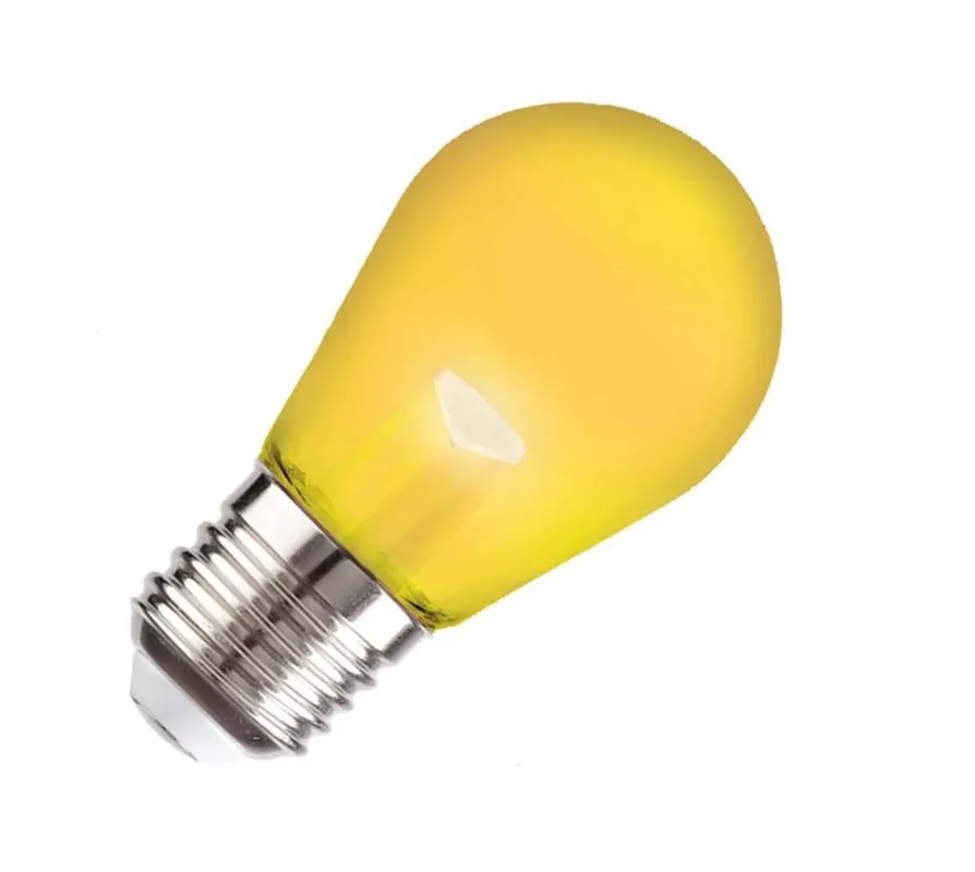 Lighto LED filament Grote fitting E27 Geel Kogellamp 45mm 2W Dimbaar Geschikt voor prikkabel Beste Prijs