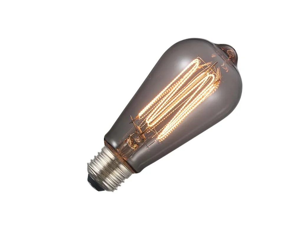 Beste Prijs Lighto LED Filament E27 Fitting Edisonlamp Rookglas ST64 64mm 6W