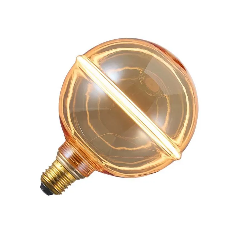 Korting Lighto LED Lamp E27 Fitting Globelamp Amberkleurig G130 130mm 4W